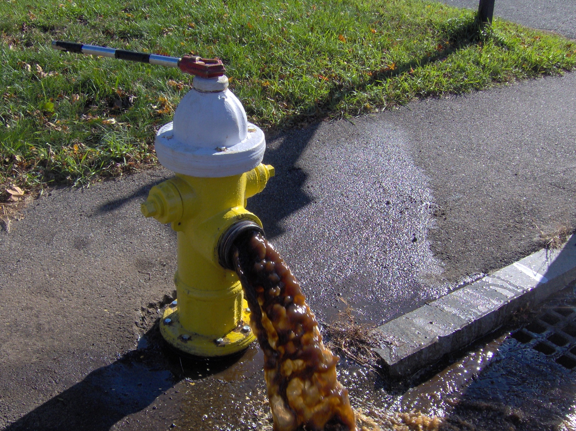 Water main flushing hydrant