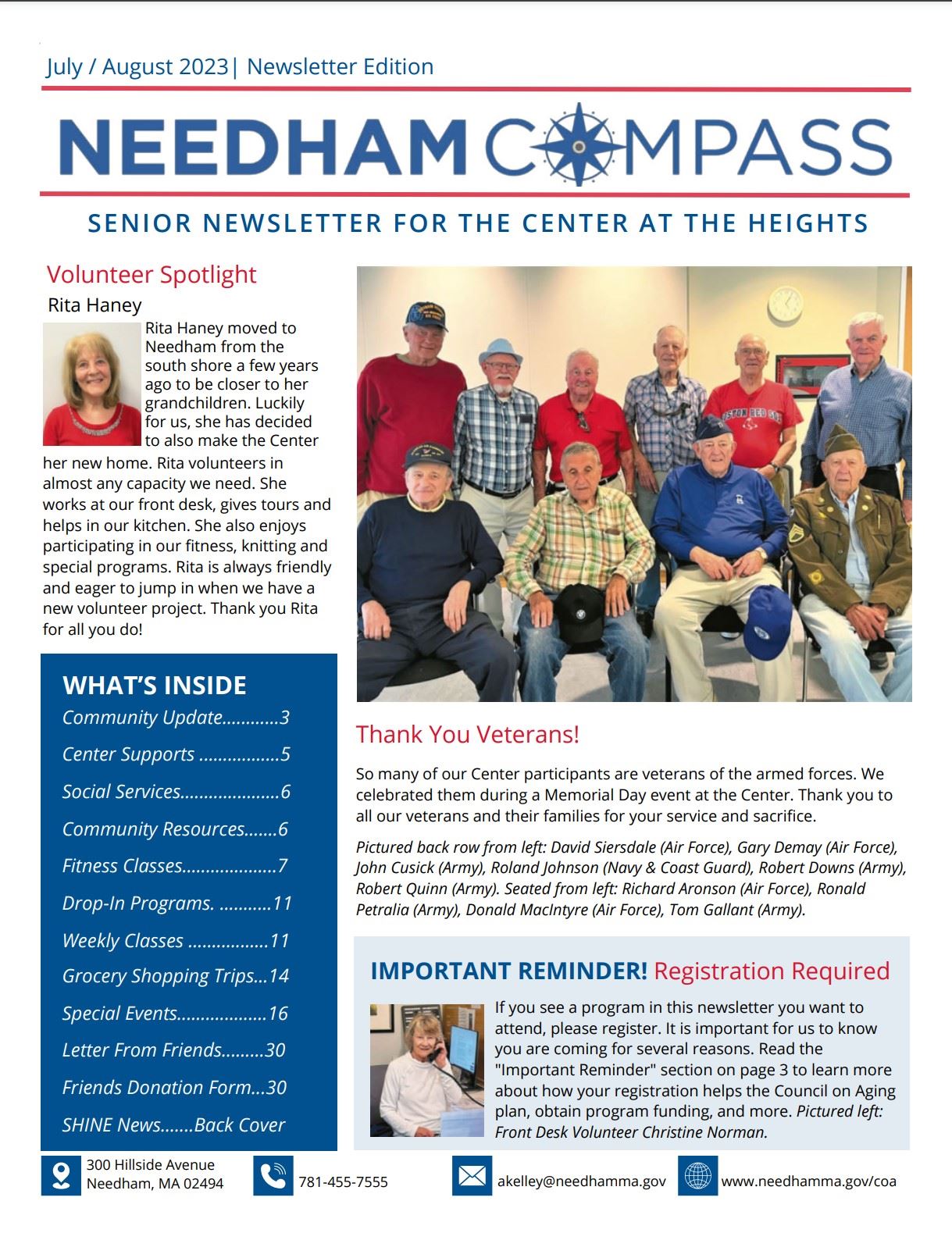 Needham Compass Newsletter Needham, MA