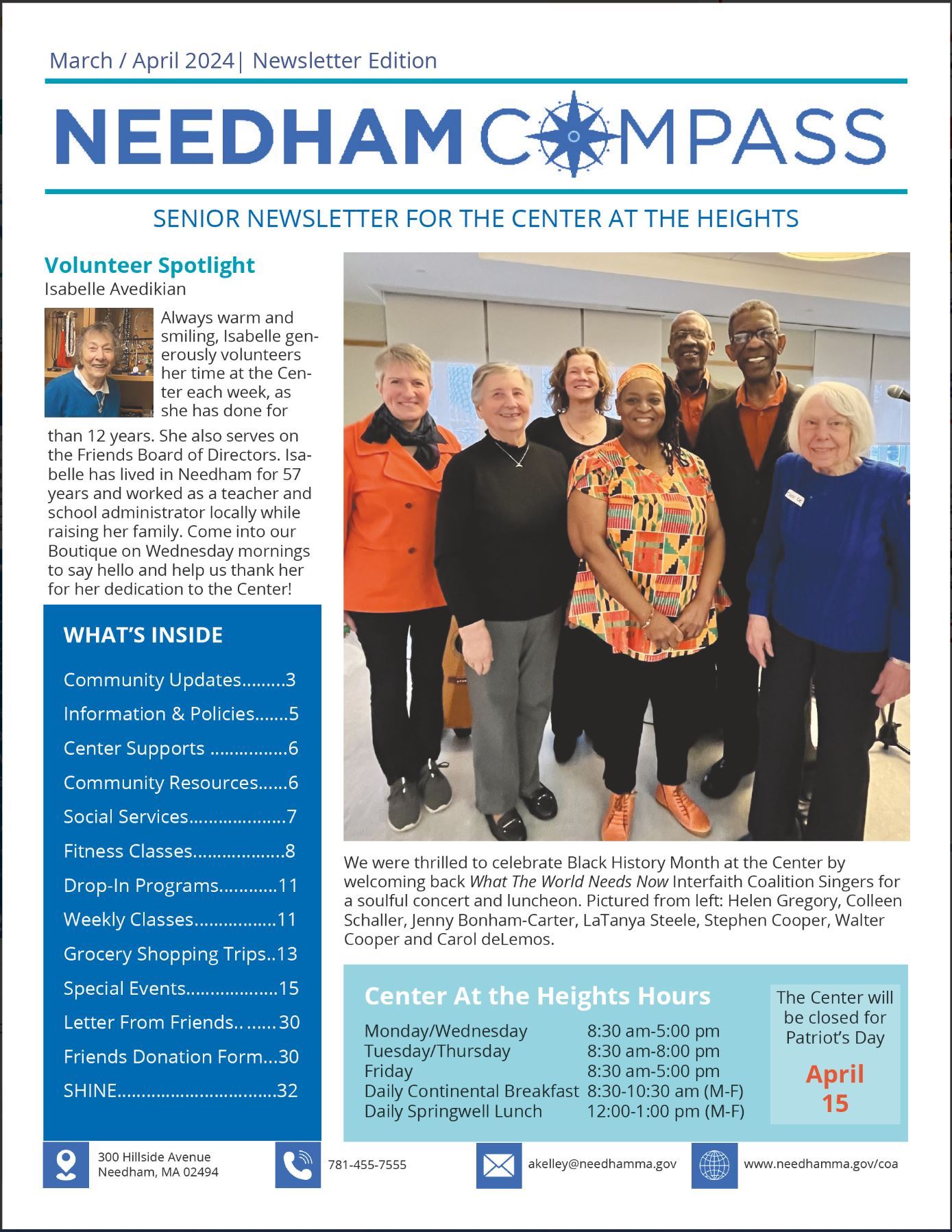 Needham Compass Newsletter Needham, MA