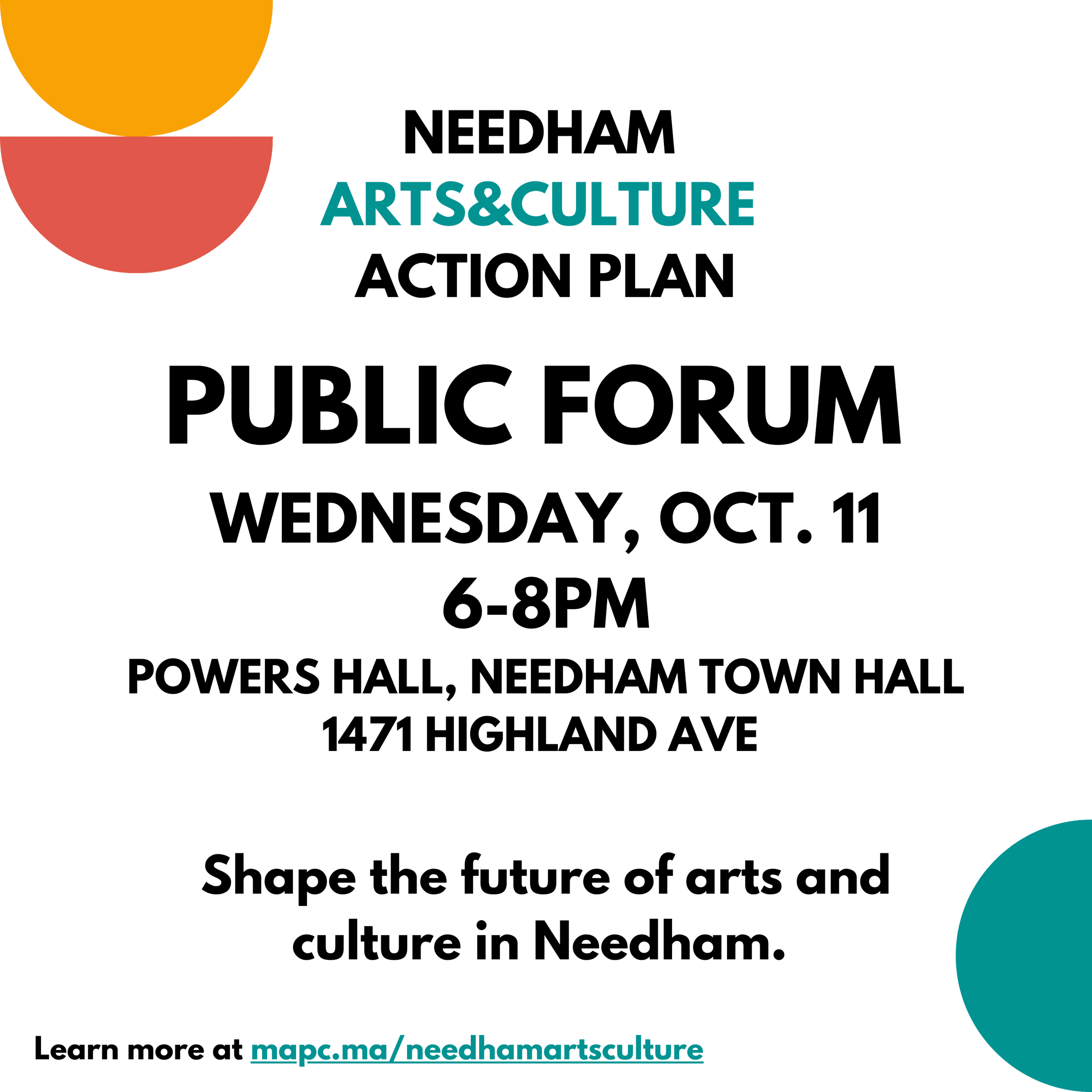 Needham Public Forum Flyer