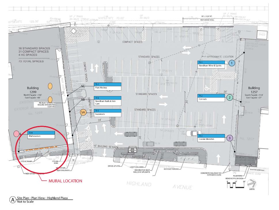 a graphic map of 1299 Highland Avenue